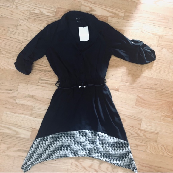 Bcx Juniors' Belted Colorblocked A-Line Dress - Picture 2 of 8